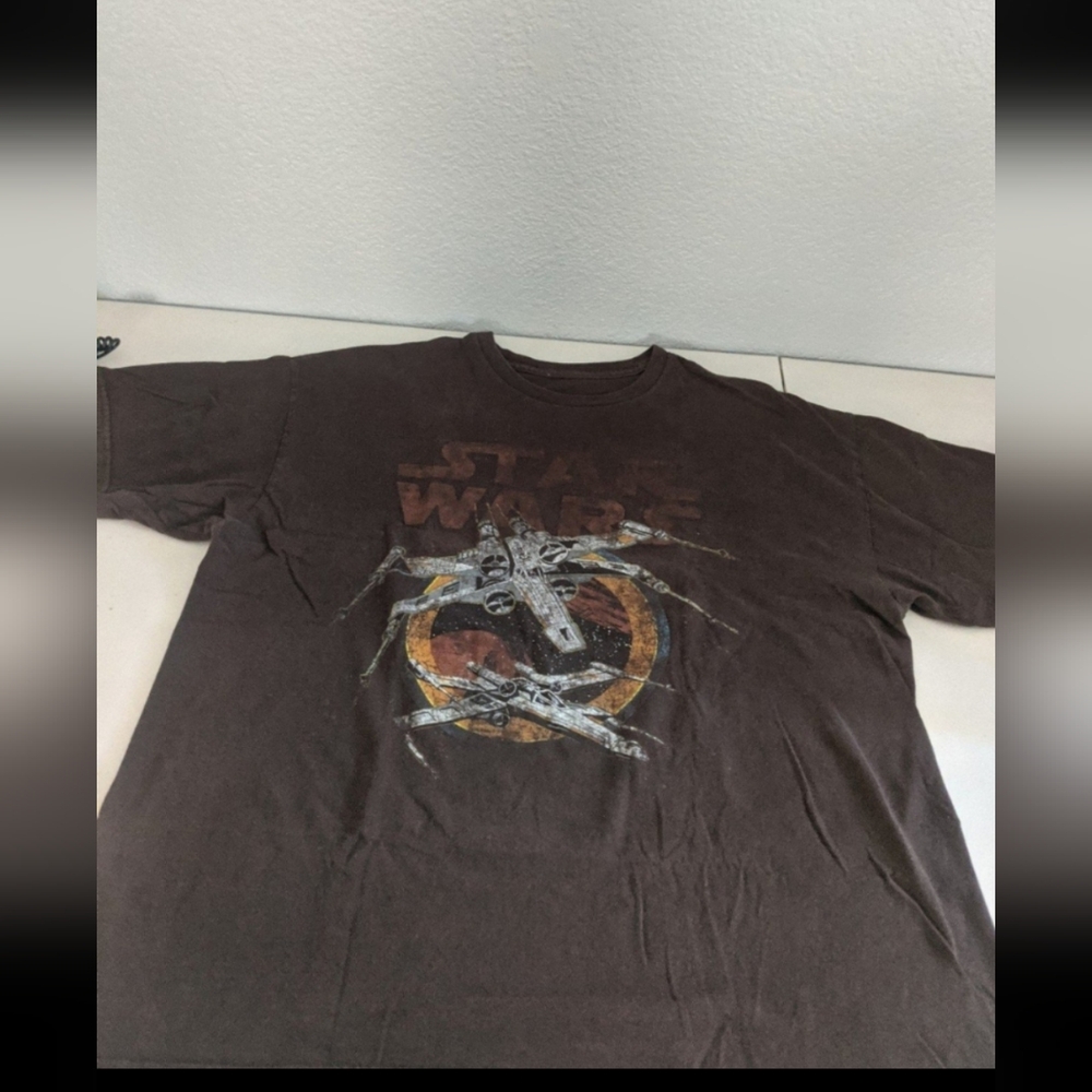 Men's ARetro Disney Star Wars Tshirt X Wing Park Day Geek Preppy